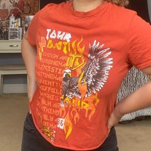 Old vintage split crop top